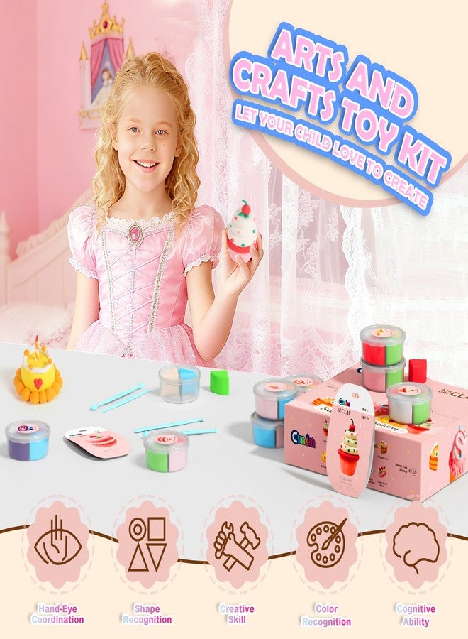 CyAJM Cake Themed Air Dry Clay Kit for Kids - 12 Boxes Ultra Light Model Magic Clay, Soft DIY Modeling Clay with Sculpting Tools & Tutorials, Arts and Crafts Gift for Girls and Boys - Image 3